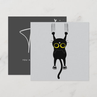 ありがとう！ - 面白い猫の誕生日カード 招待状