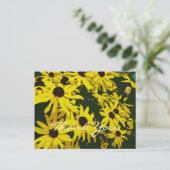 ありがとう、黄色いデイジーの花 ポストカード (スタンド正面)