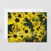 ありがとう、黄色いデイジーの花 ポストカード (正面/裏面)