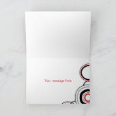 ありがとう – 黒と赤の丸 サンキューカード (内部)