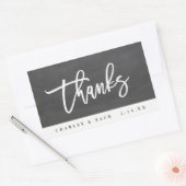 ありがとう 黒板 ミニ ワイン ミニ シャンパン ラベル (封筒)
