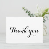 ありがとう 黒白スタイリッシュなカリグラフィーカード (スタンド正面)