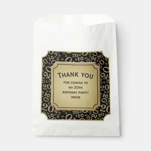 ありがとう： 20th乱数パターン金ゴールド20 フェイバーバッグ (正面)