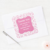 ありがとう: 30th誕生日ピンク/ホワイトナンバーパターン スクエアシール (封筒)