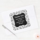 ありがとう: 30th誕生日ブラックナンバーパターン スクエアシール (封筒)