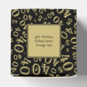 「ありがとう」:40歳の誕生日パーティー金ゴールド/ブラック フェイバーボックス (上部)