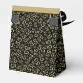 ありがとう: 55誕生日テーマ金ゴールド/ブラック フェイバーボックス (裏面サイド)