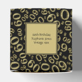 「ありがとう」: 60th Birthday Party金ゴールド/ブラックテーマ フェイバーボックス (上部)