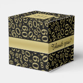 「ありがとう」: 60th Birthday Party金ゴールド/ブラックテーマ フェイバーボックス (裏面サイド)