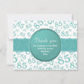 ありがとう: 85ティール(緑がかった色)/ホワイトナンバーパターン (正面)