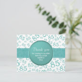 ありがとう: 85ティール(緑がかった色)/ホワイトナンバーパターン (スタンド正面)