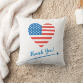 ありがとう – American USA Flagハート花火 クッション (ブランケット)