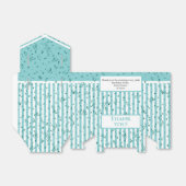 ありがとう – Aqua/White シンプルストライプPattern フェイバーボックス (折り畳みなし)