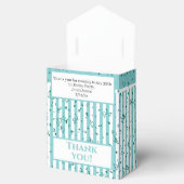 ありがとう – Aqua/White シンプルストライプPattern フェイバーボックス (オープン)