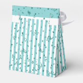 ありがとう – Aqua/White シンプルストライプPattern フェイバーボックス (裏面サイド)