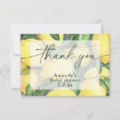 ありがとう – Citrus Lemon – ベビーシャワー サンキューカード (正面)