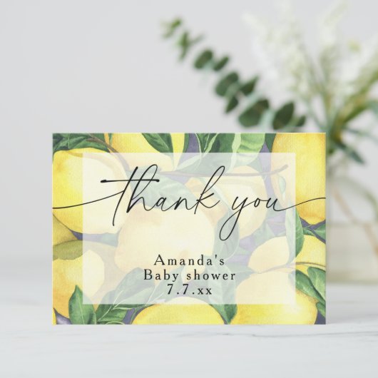 ありがとう – Citrus Lemon – ベビーシャワー サンキューカード (スタンド正面)