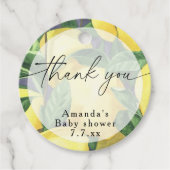 ありがとう – Citrus Lemon – ベビーシャワー フェイバータグ (正面)