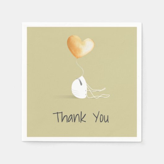 ありがとう – Coronavirus Edition スタンダードカクテルナプキン (正面)