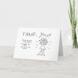 ありがとう! Crazyhairカード-それをあなた自身着色して下さい サンキューカード