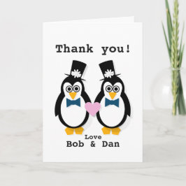 "ありがとう!" customisable Penguin Card氏及び氏 サンキューカード