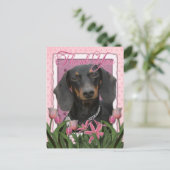 ありがとう – Dachshund - Winston ポストカード (スタンド正面)