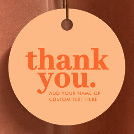 ありがとう Favor Tags | レトロ ヴィンテージ ピンクオレンジ フェイバータグ