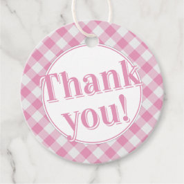 ありがとう： Gingham Checks Pattern – ピンク/白 フェイバータグ