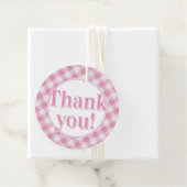 ありがとう: Gingham Checks Pattern – ピンク/白 フェイバータグ (インサイチュ)