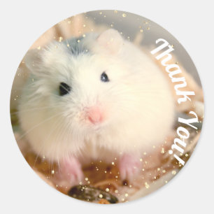 ありがとう – Hammyville White Hamster ラウンドシール
