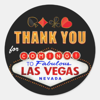 ありがとう – Las Vegas Sign Fabulous Casino Night ラウンドシール