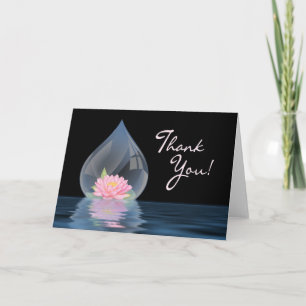 ありがとう – LOTUS FLOWER IN WATERDROP サンキューカード