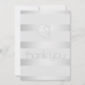 ありがとう – Luminous Silverストライプ Gonogram サンキューカード (正面)