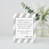 ありがとう – Matthew 25:40あなたがそうしてくれたよ ポストカード (スタンド正面)