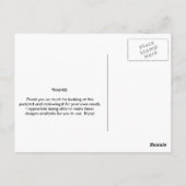 ありがとう – Matthew 25:40あなたがそうしてくれたよ ポストカード (裏面)