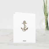 ありがとう Nautical Anchor & Ship Wheel サンキューカード (裏面)