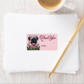 ありがとう – Pink Tulips - Pug ラベル (インサイチュ)
