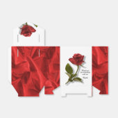 ありがとう – Red Rose and Stem -花の写真 フェイバーボックス (折り畳みなし)