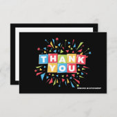 ありがとう(You Pick Background Color) Notecard 招待状 (正面/裏面)