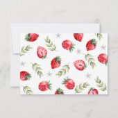 ありがとう'Berry Much'ストロベリー誕生日写真 サンキューカード (裏面)