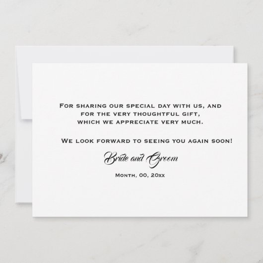 ありがとうDIY 3フォトバラ金ゴールドストリングライト サンキューカード (裏面)