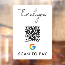 ありがとうGoogle Pay QRコードスキャンを支払う白