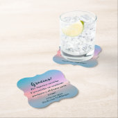 ありがとうGracias Sky Blue Pink自分で編集 ペーパーコースター (インサイチュ)