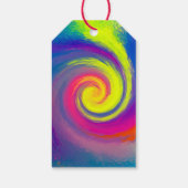 ありがとうGroovy抽象芸術スパイラルスワール ギフトタグ (裏面)