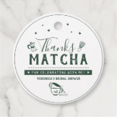 ありがとうMatcha ブライダルシャワーのお礼 フェイバータグ (正面)