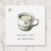 ありがとうMatcha Sageグリーンベビーシャワー フェイバータグ (正面)