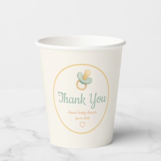 ありがとうPacifier 紙コップ (裏面)