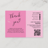 ありがとうQrコードロゴソーシャルメディモダンアバス 名刺 (裏面)