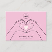 ありがとうQrコードロゴソーシャルメディモダンアバス 名刺 (正面)