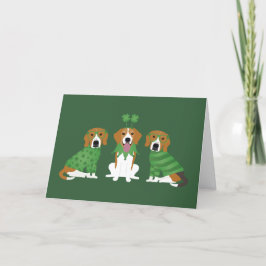 ありがとうSt patricks dayビーグルドッグ サンキューカード